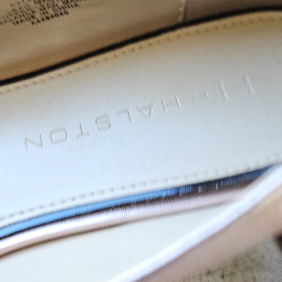 H by Halston Women "Leah" Rose Gold Perforated Leather Slip-On Loafers, Size 9.5 - Picture 13 of 15